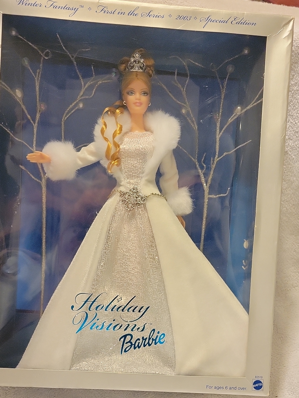 Mattel Holiday Visions Barbie in White and Silver Sparkle